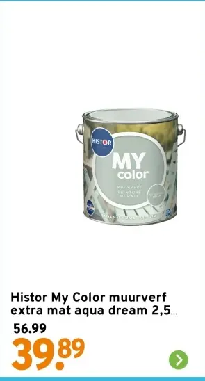 Aanbieding: My Color muurverf extra mat aqua dream