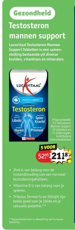 Aanbieding: Testosteron mannen support