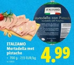 Promotie: Mortadella met pistache