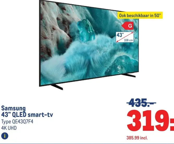 Aanbieding: 43" QLED smart-tv