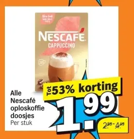 Aanbieding: Alle oploskoffie doosjes