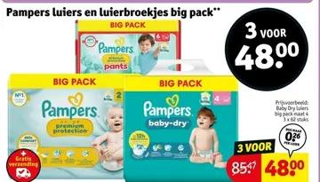 Aanbieding: Pampers luiers en luierbroekjes big pack