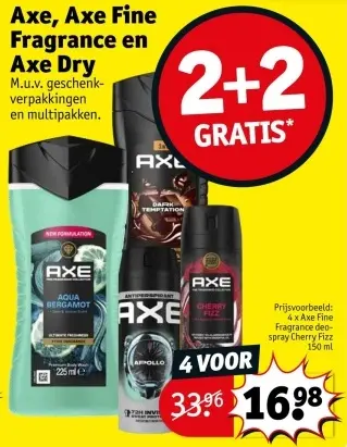Promotie: Axe, Axe Fine Fragrance en Axe Dry