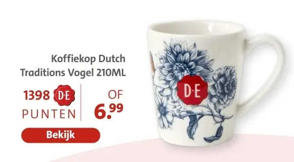 Aanbieding: Koffiekop Dutch Traditions Vogel