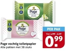 Aanbieding: Page vochtig toiletpapier