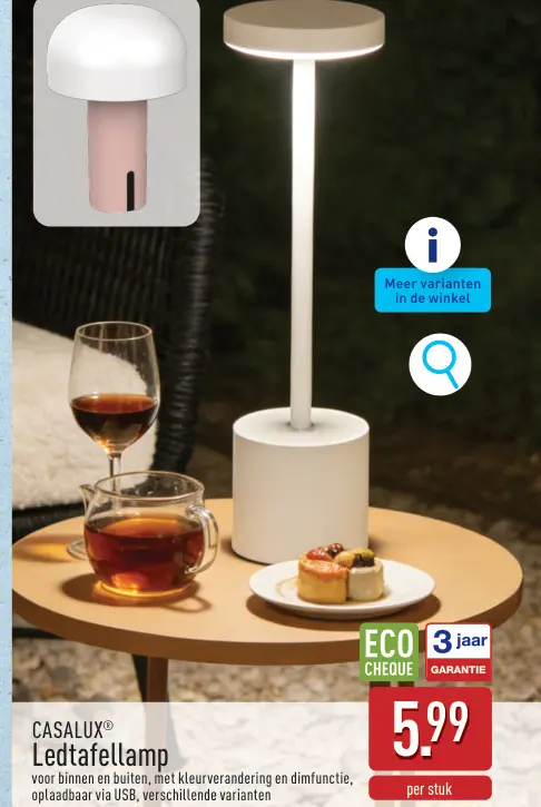 Promotie: Ledtafellamp