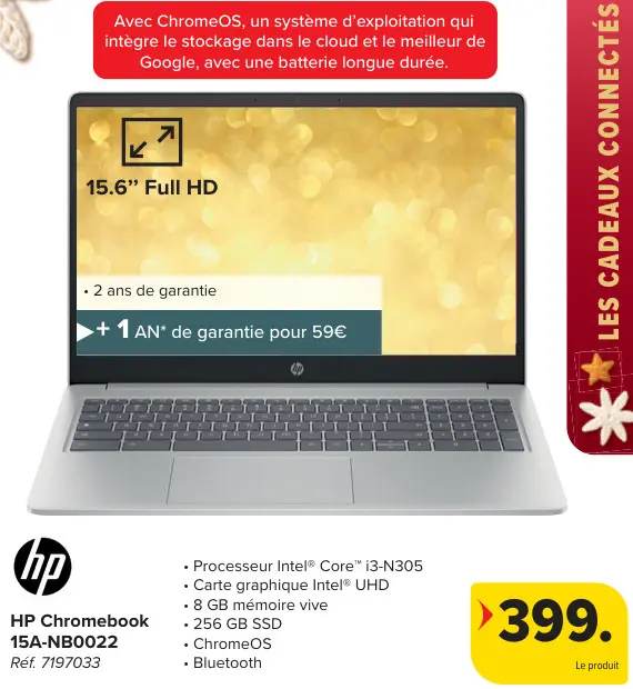 Offre: HP Chromebook 15A-NB0022