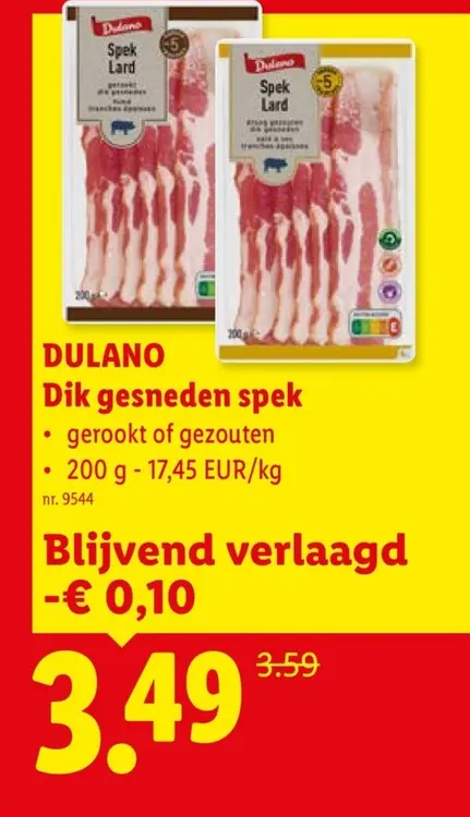 Promotie: Dik gesneden spek