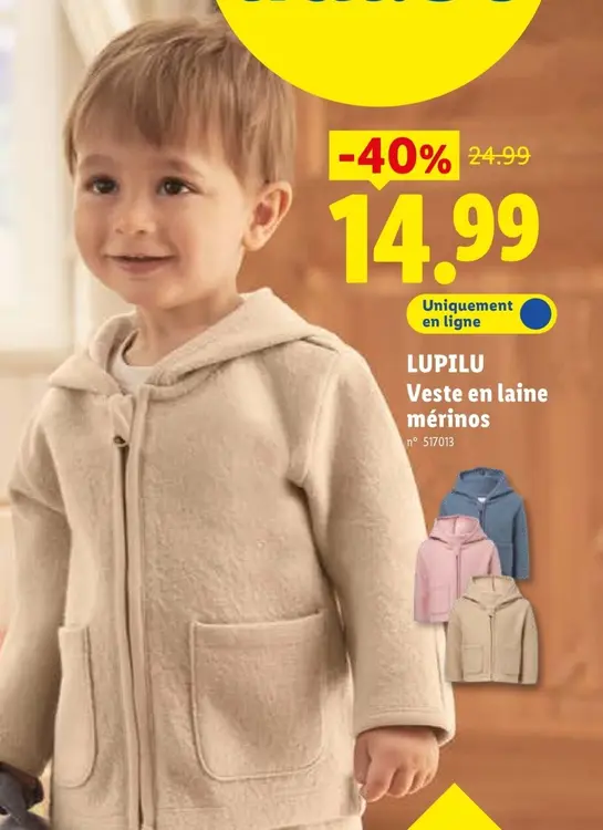 Offre: Veste en laine mérinos