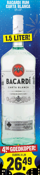 Aanbieding: BACARDI RUM CARTA BLANCA