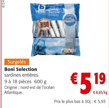 Offre: Boni Selection sardines entières
