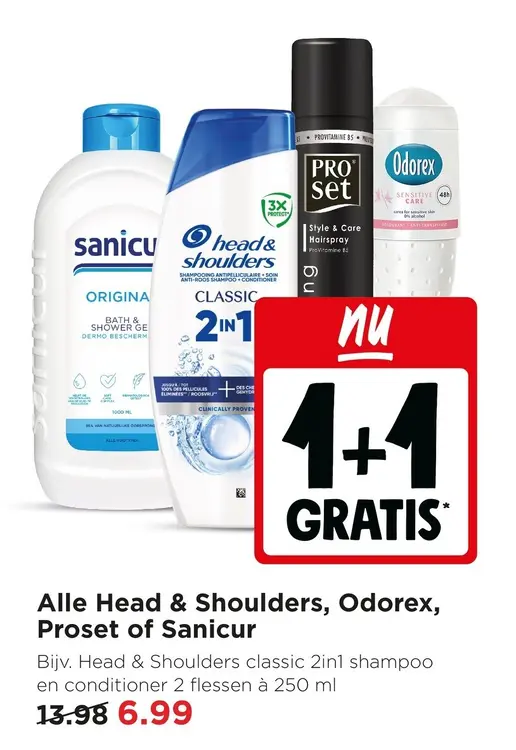 Aanbieding: Alle Head & Shoulders, Odorex, Proset of Sani