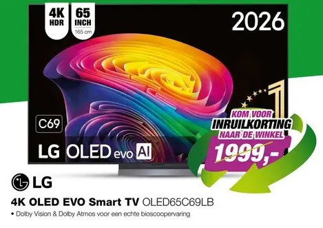 Aanbieding: LG OLED65C69LB OLED evo 4K Smart TV (2026)