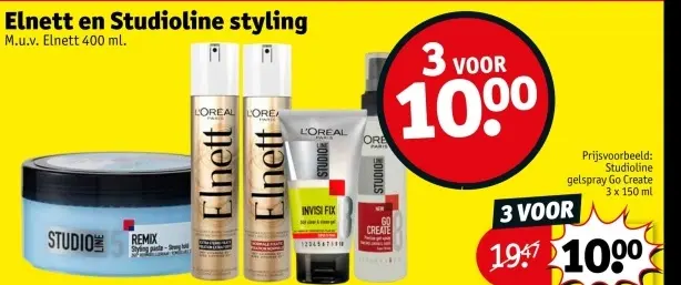 Aanbieding: Elnett en Studioline styling