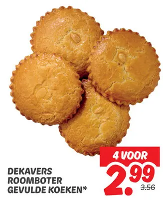 Dekavers roomboter gevulde koeken