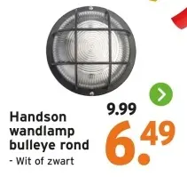 Aanbieding: Handson wandlamp bulleye rond