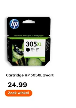 Aanbieding: Cartridge HP 305XL zwart