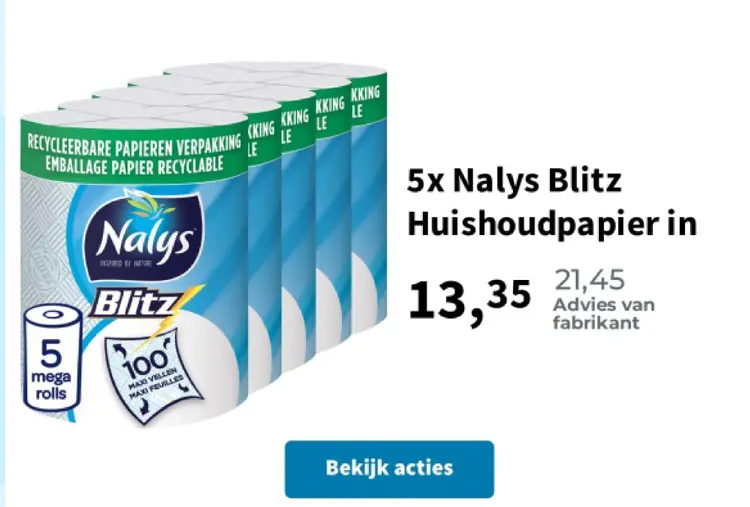 Promotie: Nalys Blitz Huishoudpapier