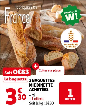 Promotie: Baguettes mie dinette