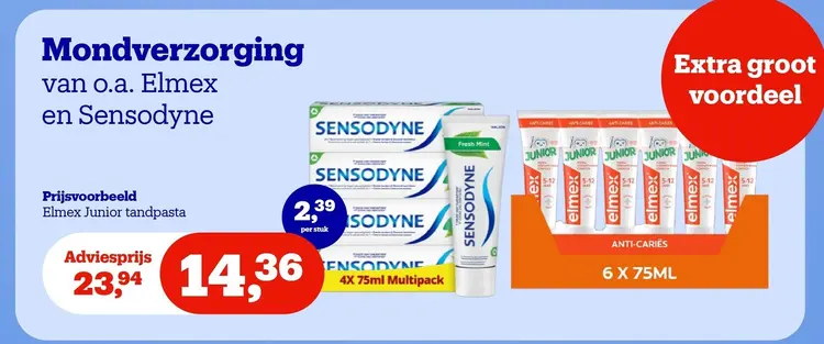 Promotie: Mondverzorging van o.a. Elmex en Sensodyne