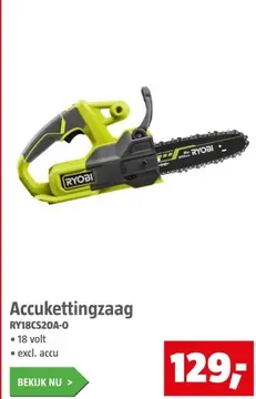 Aanbieding: Accukettingzaag RY18CS20A-0