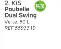 Offre: Poubelle dual swing eco vert 50l