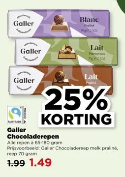 Aanbieding: Galler Chocoladerepen
