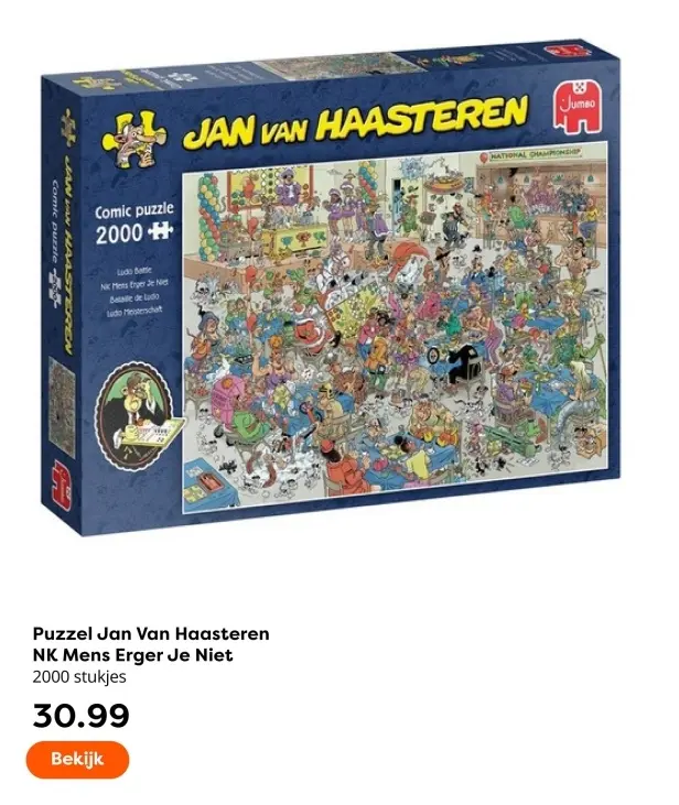 Aanbieding: Puzzel Jan Van Haasteren NK Mens Erger Je Nie