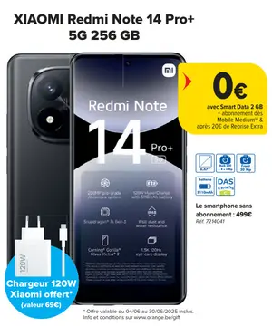Offre: XIAOMI Redmi Note 14 Pro+