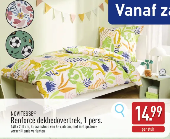 Promotie: Renforcé dekbedovertrek, 1 pers.