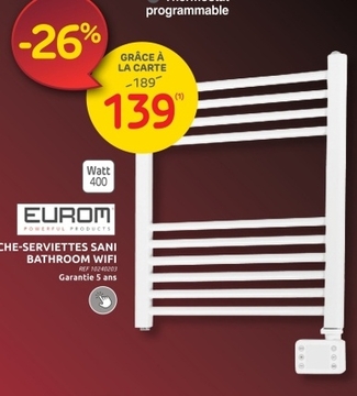 Offre: CHE-SERVIETTES SANI BATHROOM WIFI