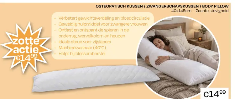Promotie: Osteopatisch kussen / zwangerschapskussen / b