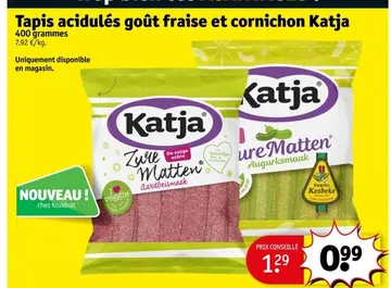 Offre: Tapis acidulés goût fraise et cornichon Katja