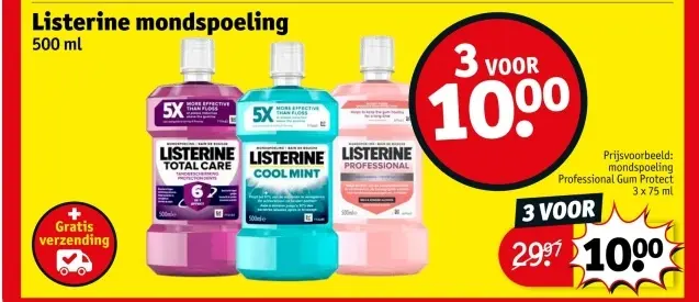 Aanbieding: Listerine mondspoeling