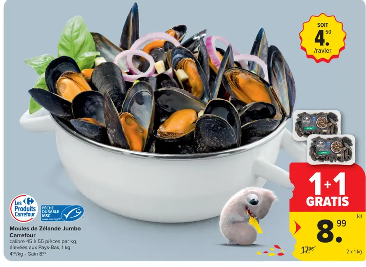 Offre: Moules de Zélande Jumbo