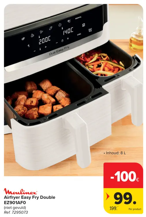 Promotie: Airfryer Easy Fry Double EZ901AF0