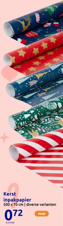 Aanbieding: Kerst inpakpapier