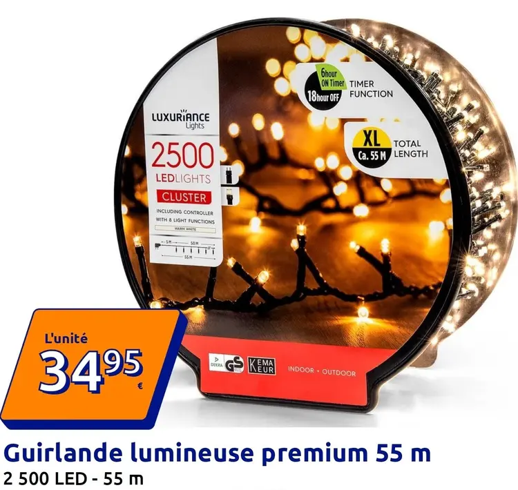 Offre: Luxuriance Lights Guirlande lumineuse premium 55 m