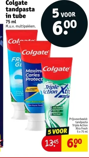 Aanbieding: Colgate tandpasta in tube