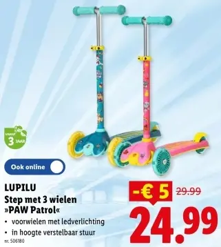 Promotie: Step met 3 wielen »PAW Patrol«