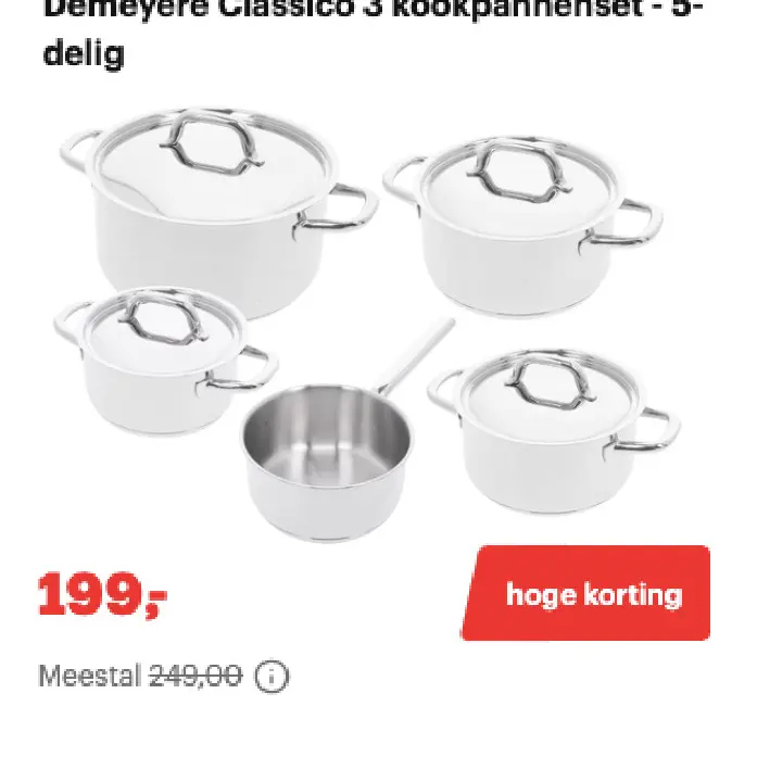 Promotie: Classico 3 kookpannenset