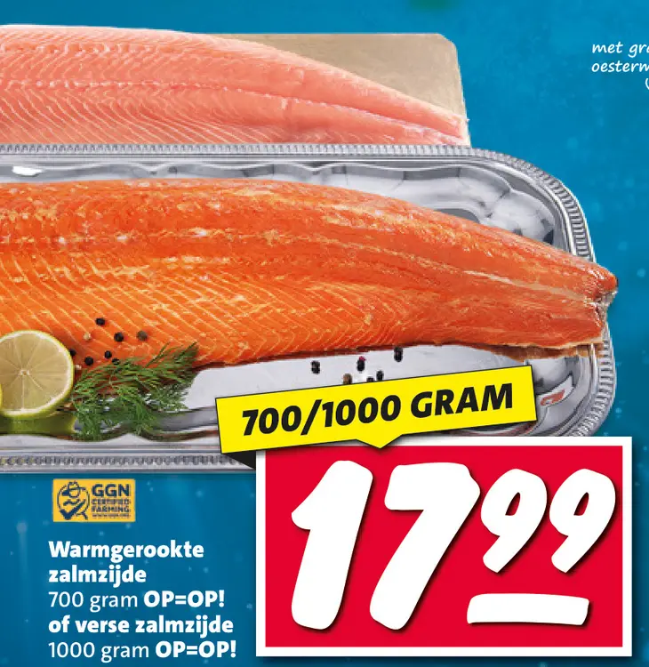Aanbieding: Warmgerookte zalmzijde of verse zalmzijde