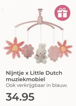 Aanbieding: Nijntje x Little Dutch muziekmobiel