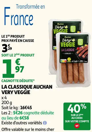 Promotie: La classique Auchan very veggie