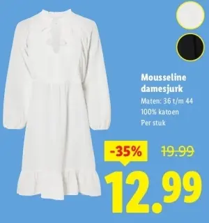 Aanbieding: Mousseline damesjurk