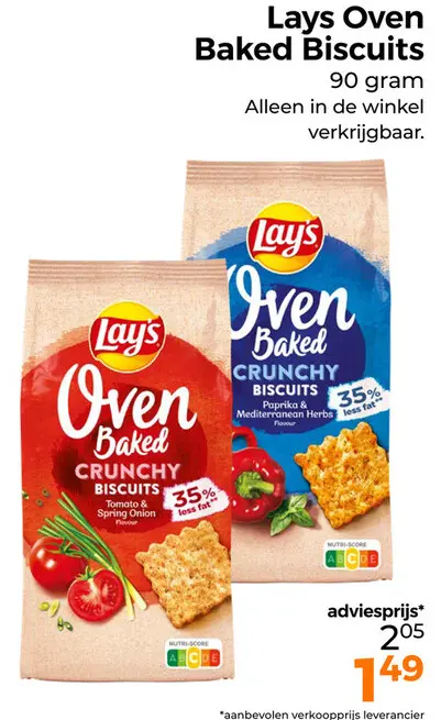 Aanbieding: Lays Oven Baked Biscuits