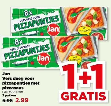 Aanbieding: Vers deeg voor pizzapuntjes met pizzasaus