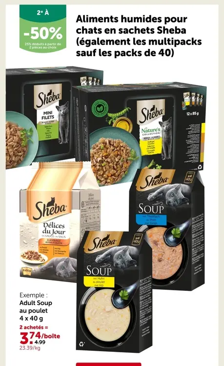 Offre: Aliments humides pour chats en sachets Sheba