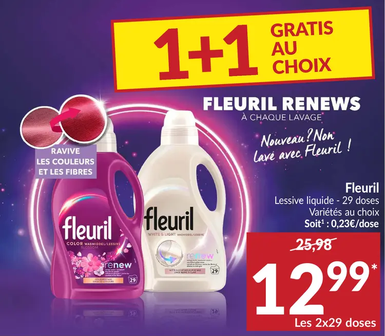 Offre: Fleuril Lessive liquide