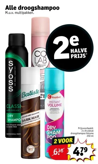Promotie: droogshampoo